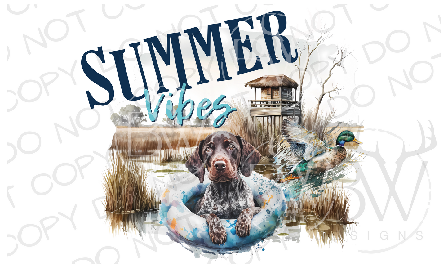 Summer Vibes Duck Hunting Digital Download PNG