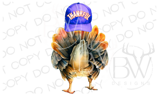 Thankful Turkey Thanksgiving Digital Download PNG