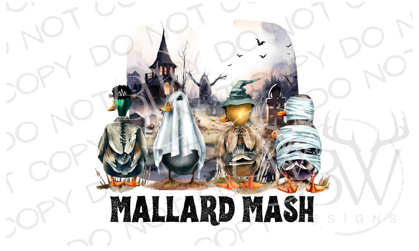 Mallard Mash Duck Hunting Halloween Digital Download PNG