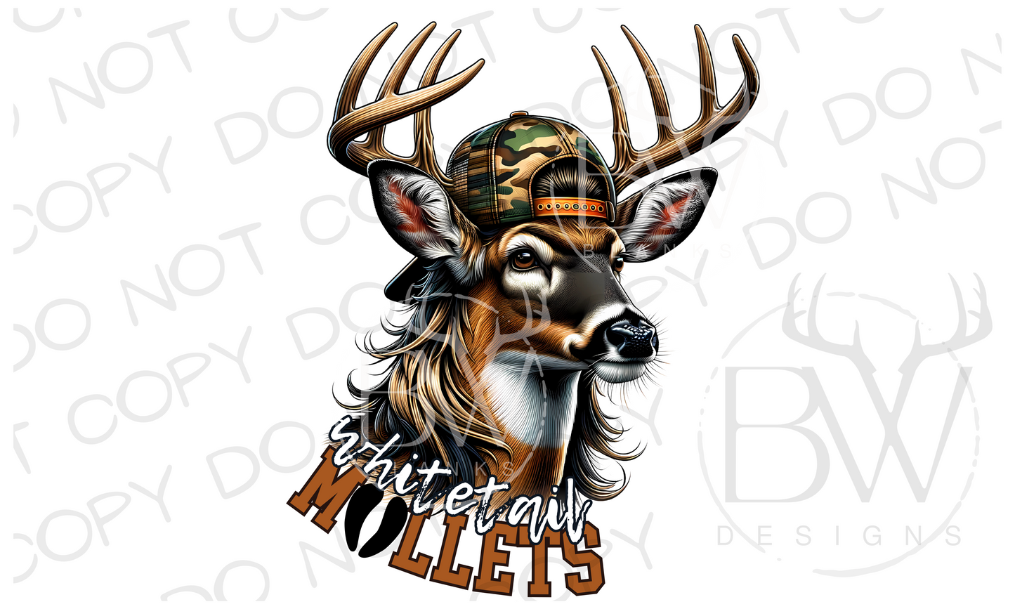 Whitetail Mullets Mullet Buck Deer Hunting Digital Download PNG