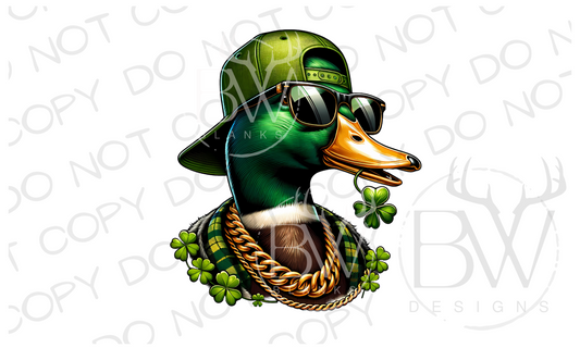 St. Patrick's Day Duck Hunting Digital Download PNG
