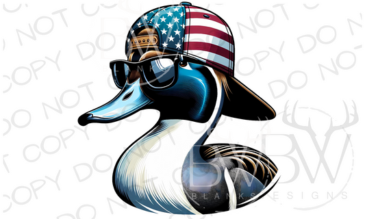 American Hat Northern Pintail Duck Hunting Fourth of July Digital Download PNG