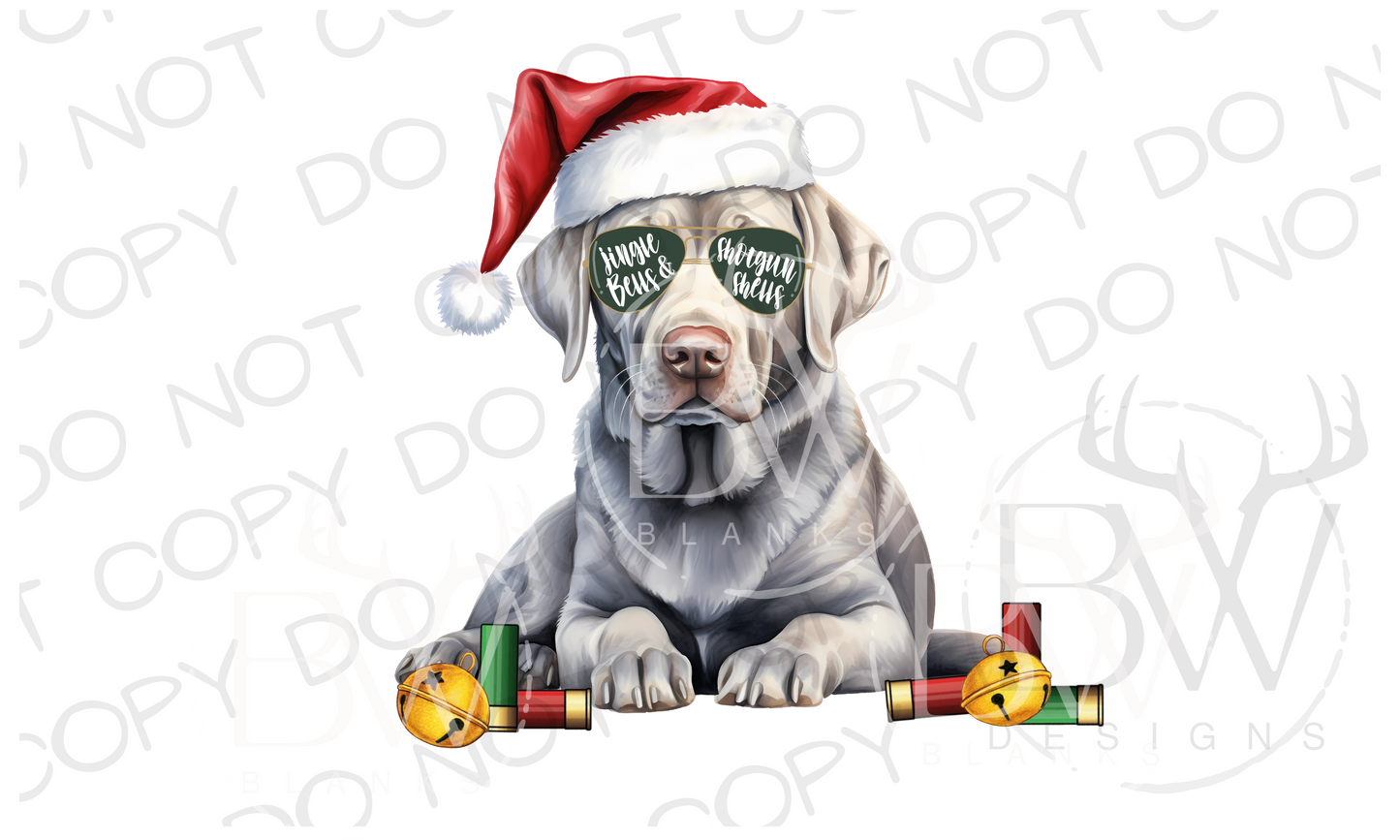 Jingle Bells Shotgun Shells Hunting Christmas Digital Download PNG