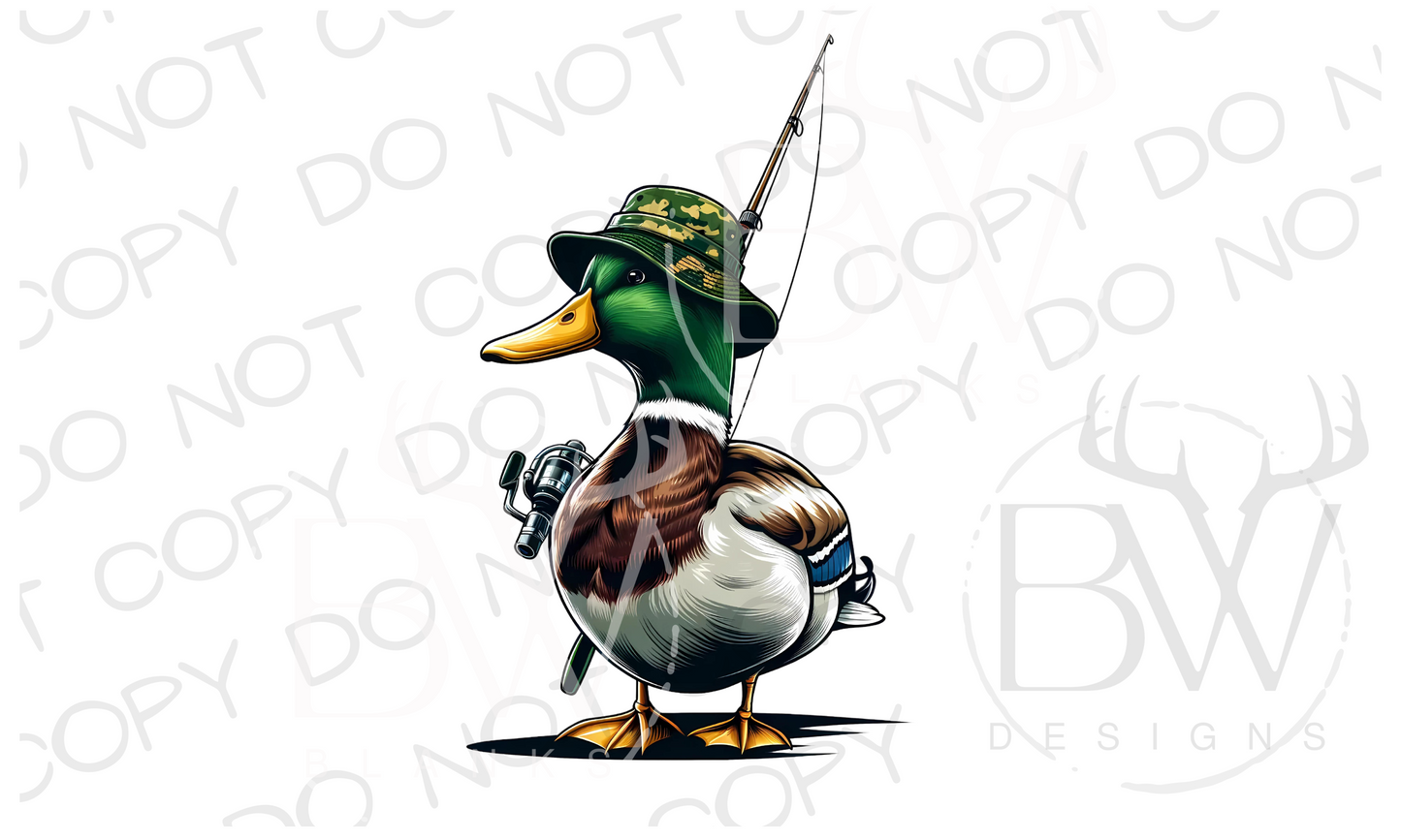 Fishing Mallard Duck Hunting Digital Download PNG