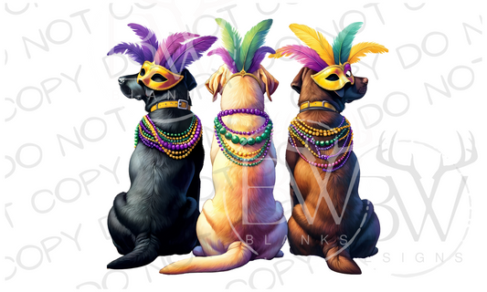 Mardi Gras Hunting Dogs Digital Download PNG