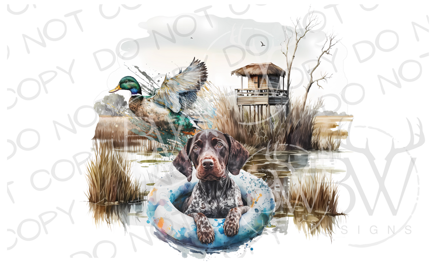 Summer Vibes Duck Hunting Digital Download PNG