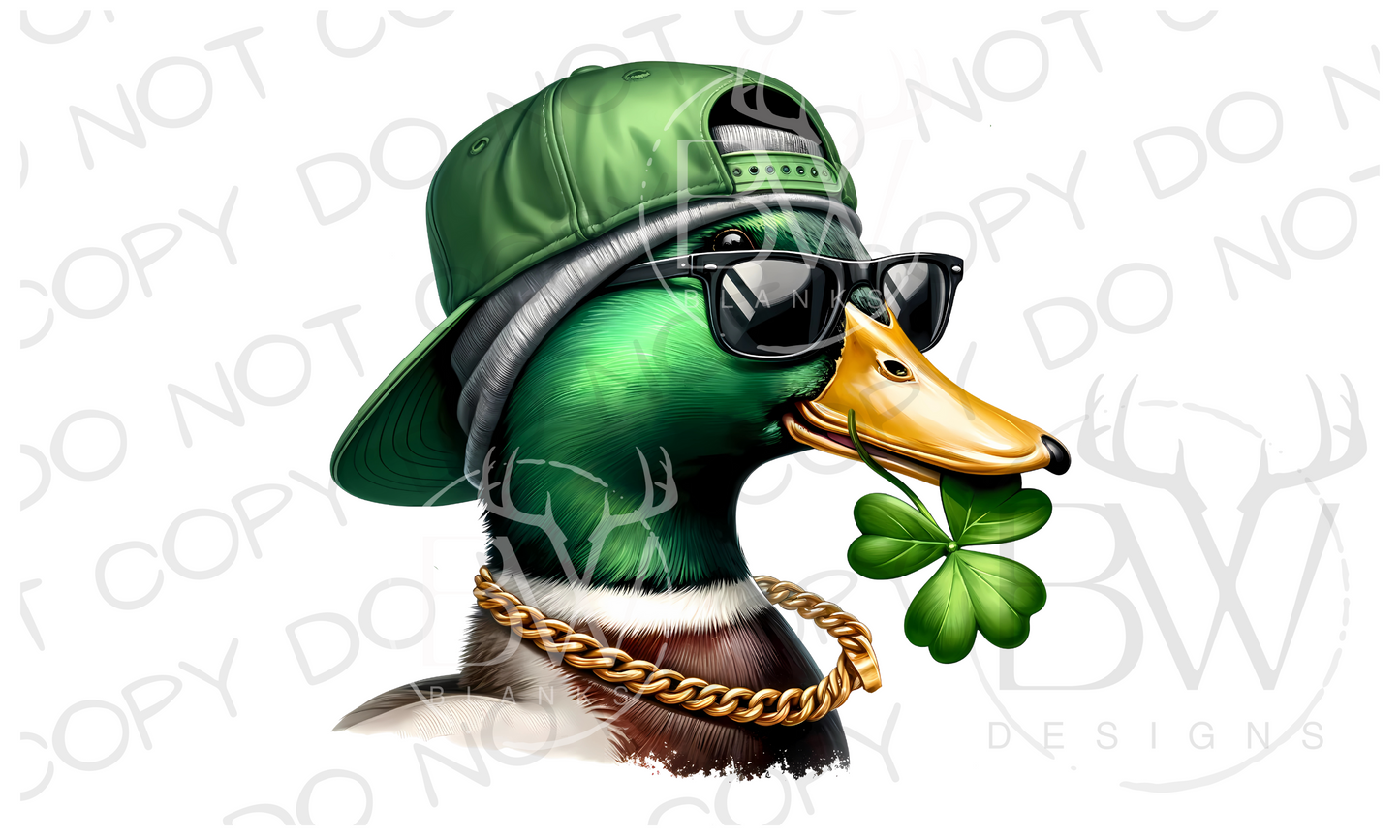 St. Patrick's Day Duck Hunting Digital Download PNG