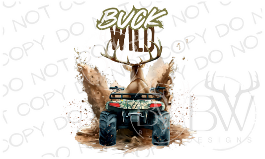 Buck Wild Mudding Deer Digital Download PNG