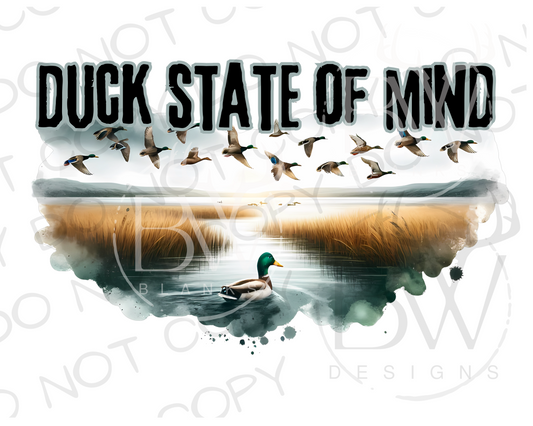 Duck State Of Mind Duck Hunting Digital Download PNG