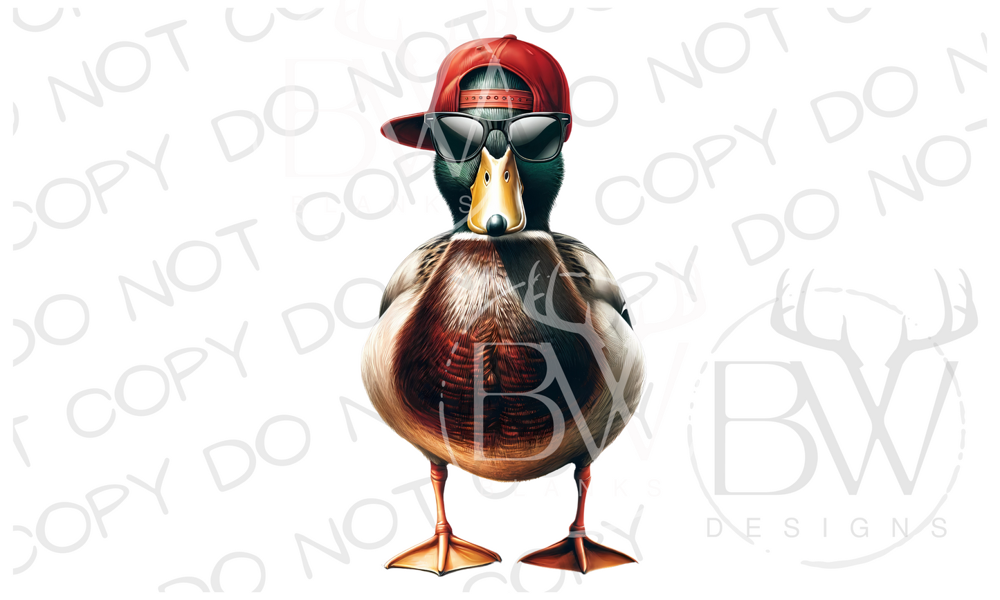 Valentine Mallard Duck Hunting Valentine's Day Digital Download PNG