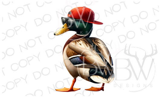 Valentine Mallard Duck Hunting Valentine's Day Digital Download PNG