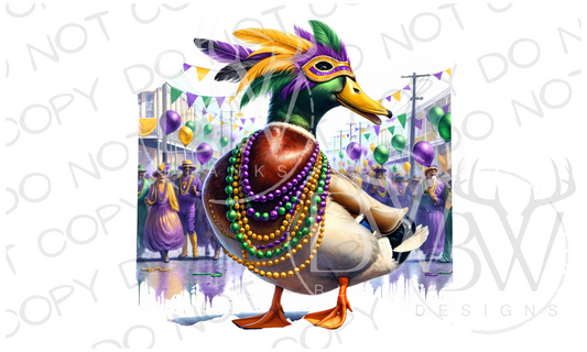 Mardi Gras Mallard Mardi Gras Duck Hunting Digital Download PNG