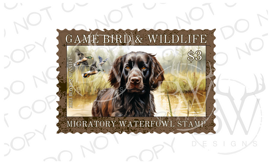 Boykin Spaniel Duck Stamp Duck Hunting Digital Download PNG