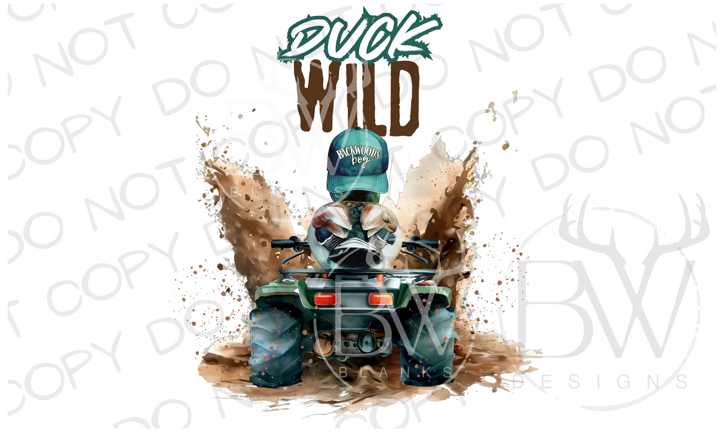 Duck Wild Mudding Duck Digital Download PNG