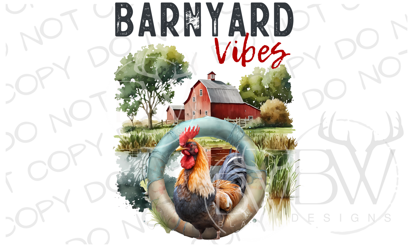 Barnyard Summer Farm Digital Download PNG