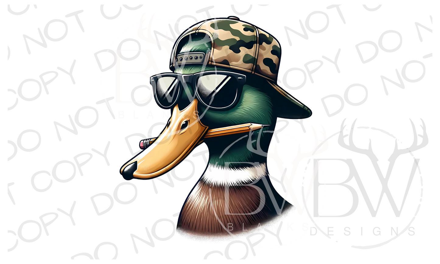 Pencil Duck Hunting Digital Download PNG