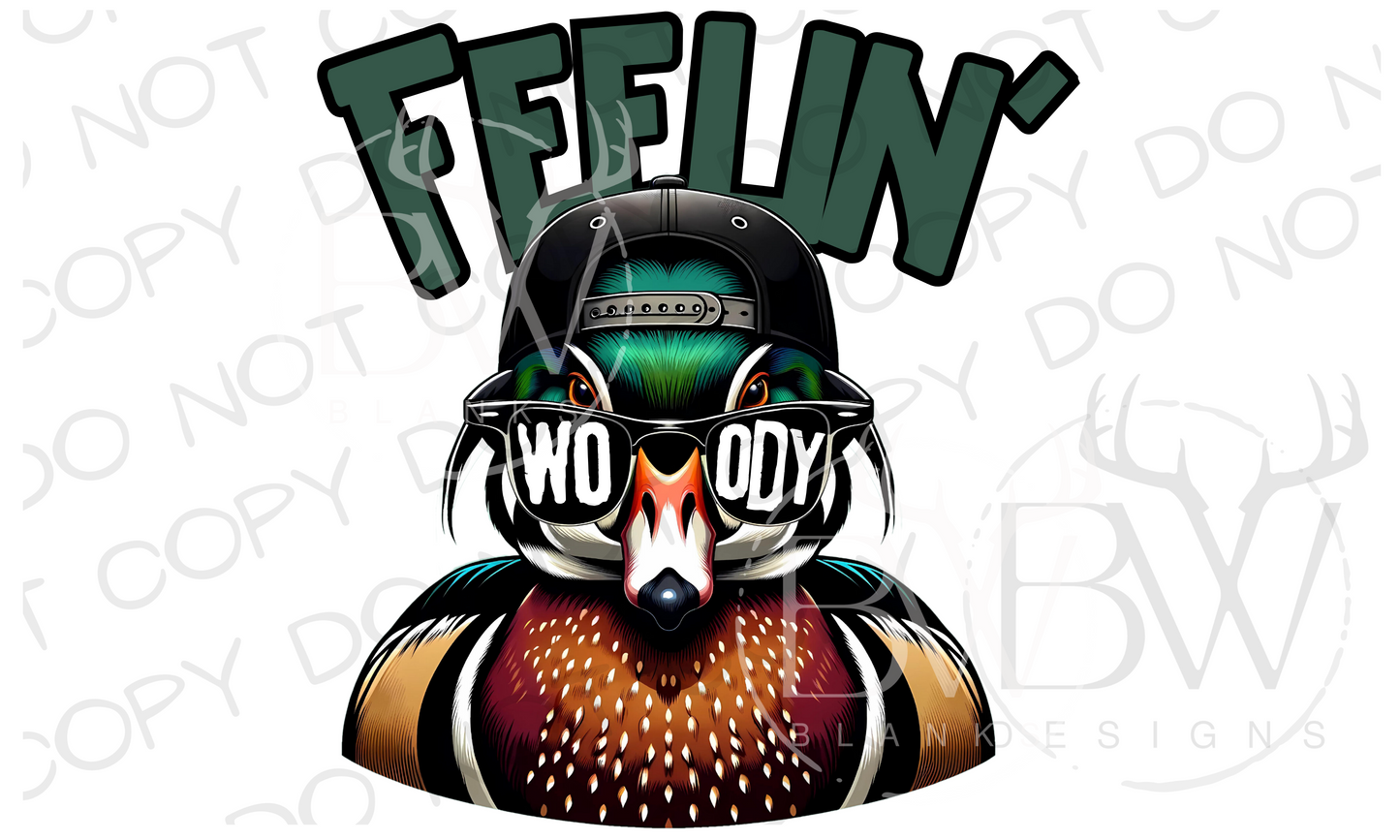 Feelin' Woody Wood Duck Hunting Digital Download PNG