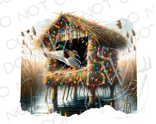 Christmas Duck Blind Duck Hunting Christmas Digital Download PNG