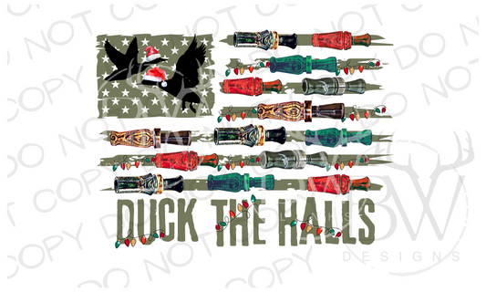 Duck the Halls Duck Hunting Christmas Digital Download PNG