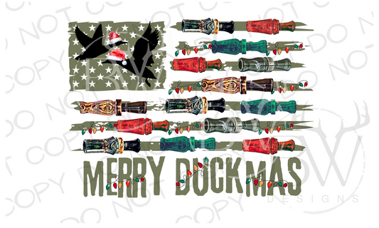 Merry Duckmas Duck Hunting Christmas Digital Download PNG