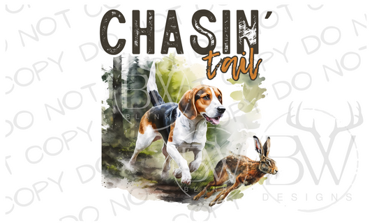 Chasin' Tail Rabbit Hunting Digital Download PNG