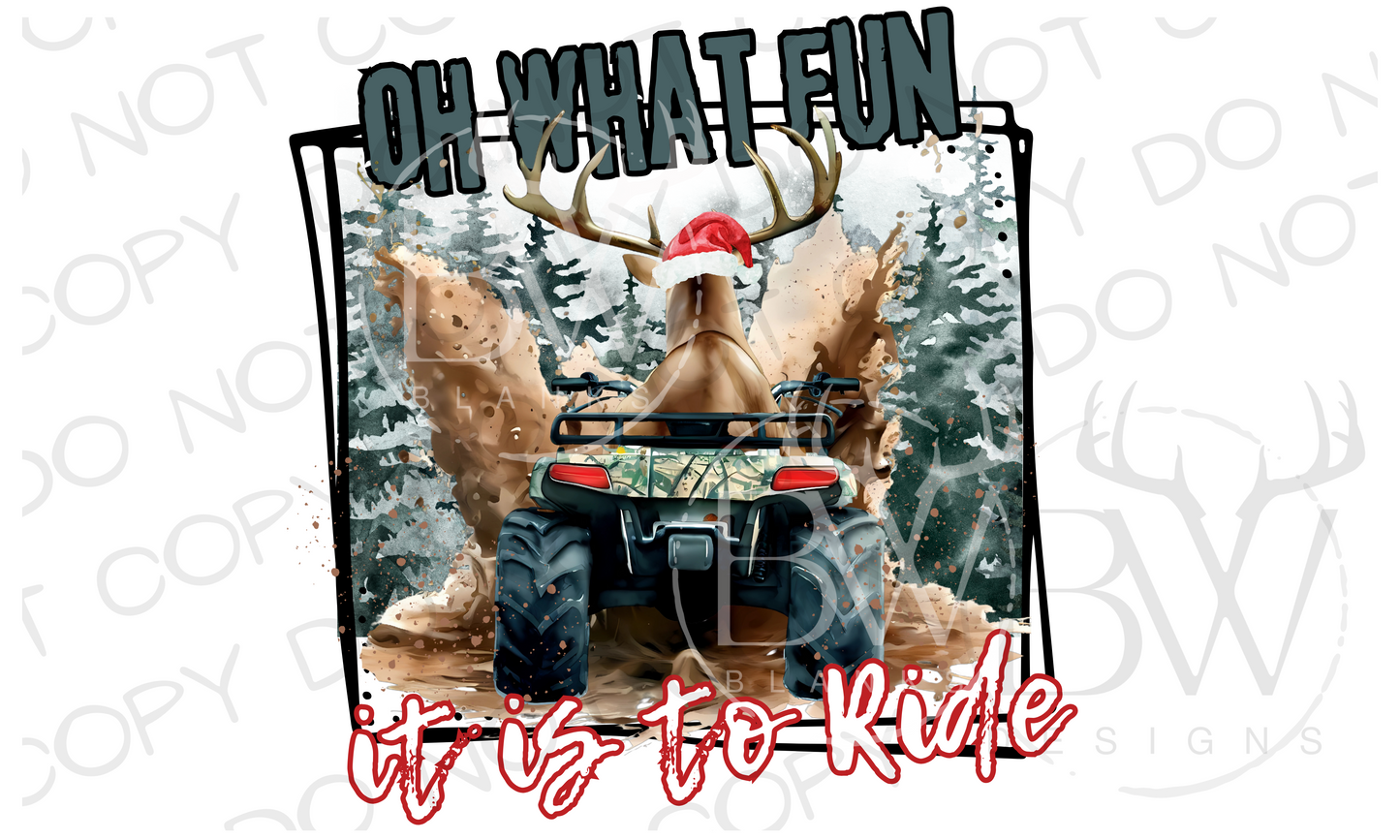 Oh What Fun It Is To Ride Hunting Christmas Digital Download PNG