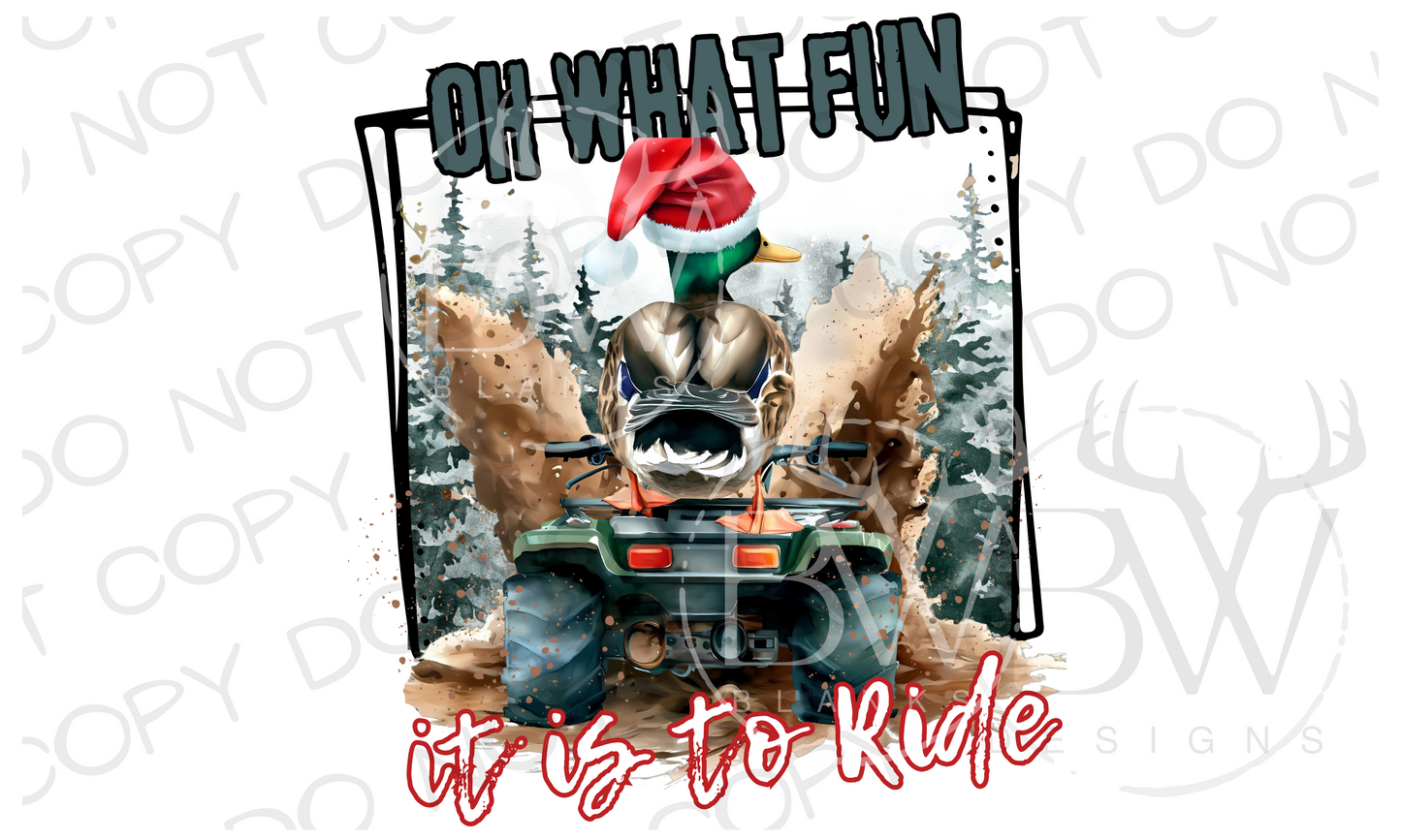 Oh What Fun It Is To Ride Hunting Christmas Digital Download PNG