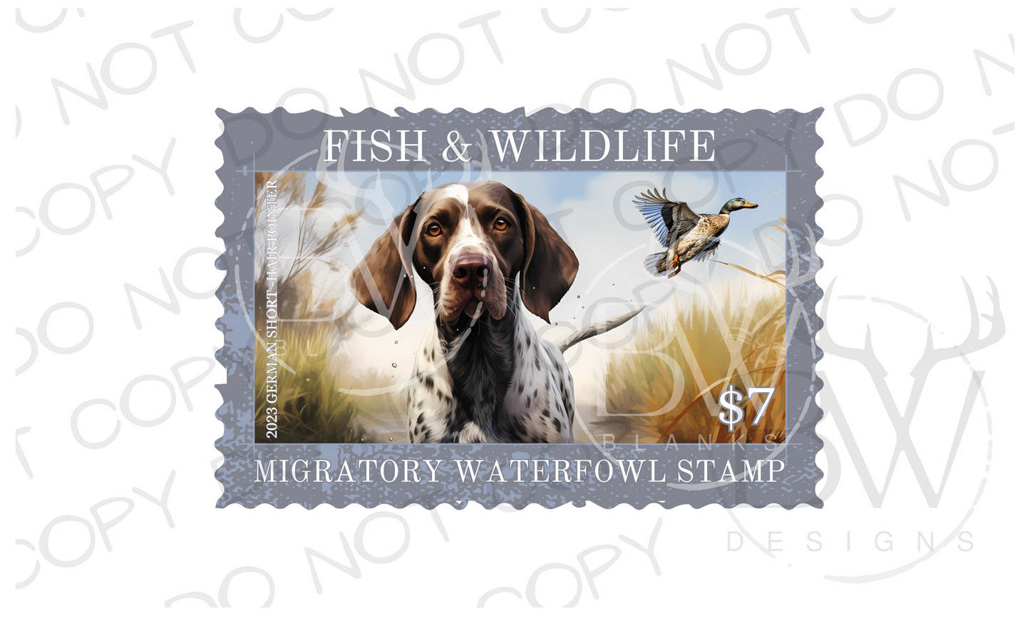 GSP Duck Stamp Duck Hunting Digital Download PNG