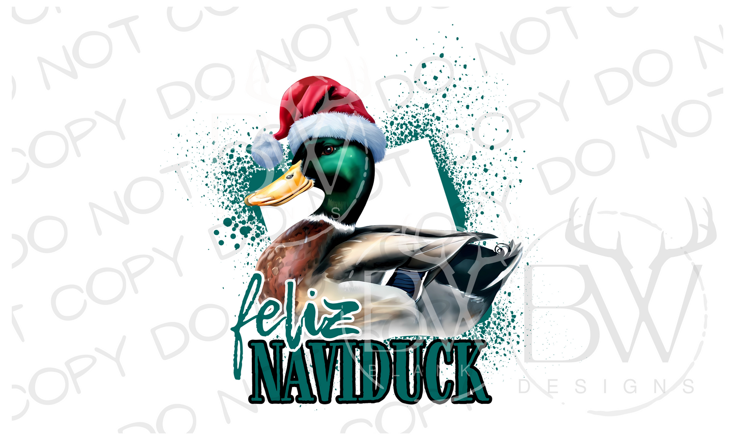 Feliz Naviduck Duck Hunting Christmas Digital Download PNG