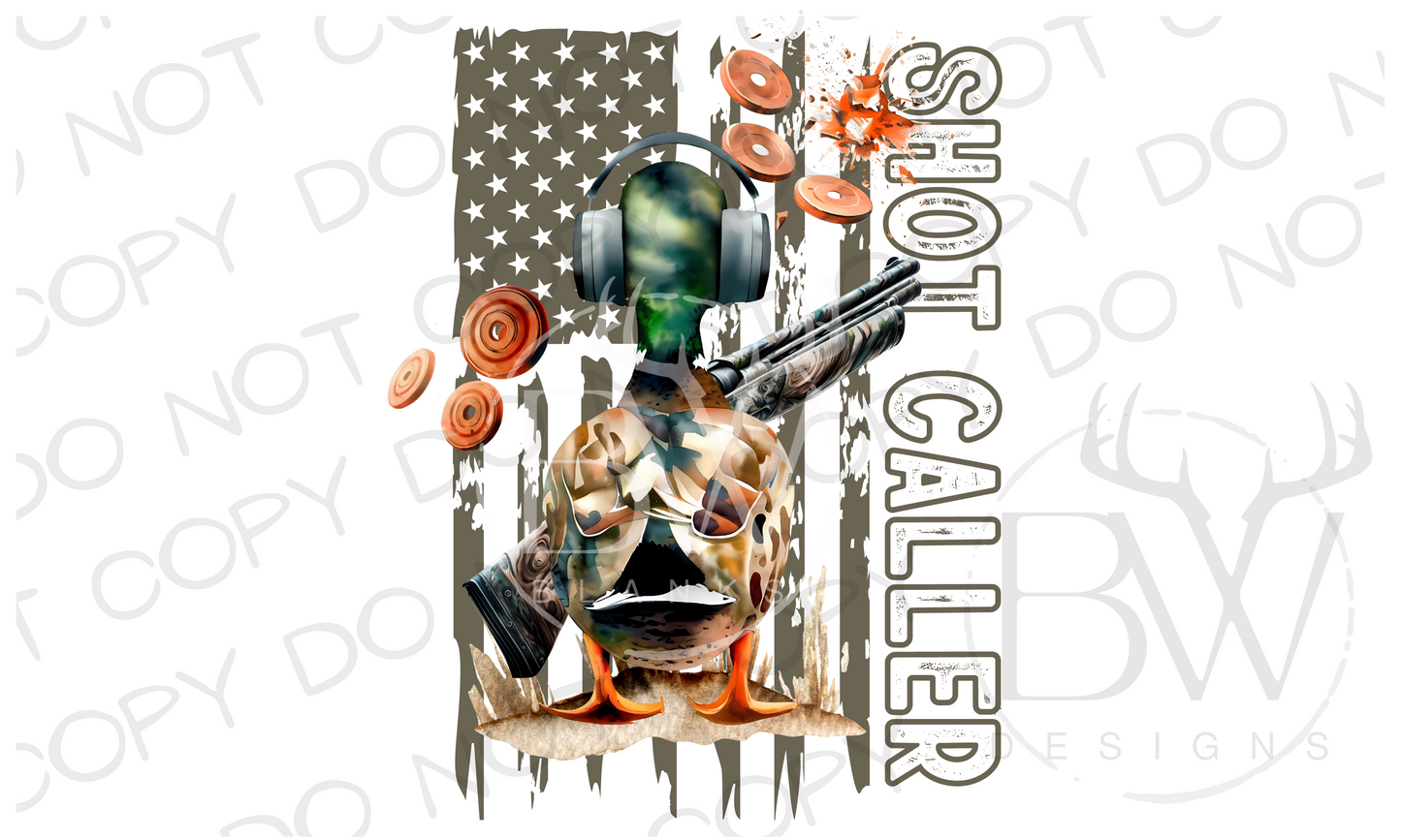 Shot Caller Trap Shooting Duck Digital Download PNG