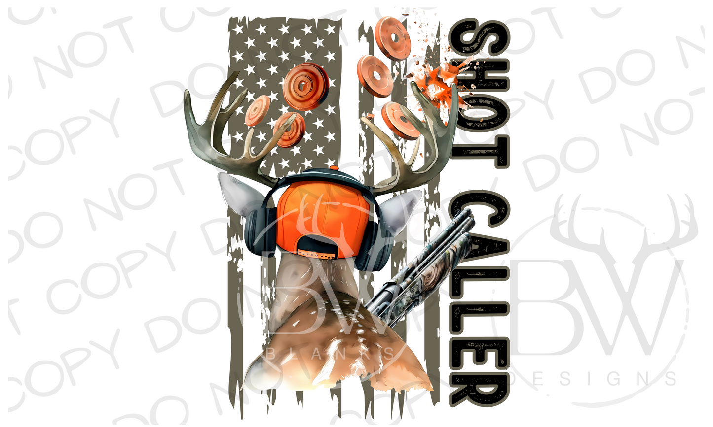 Shot Caller Trap Shooting Deer Digital Download PNG