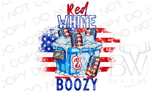 Red, White & Boozy Fourth of July Digital Download PNG