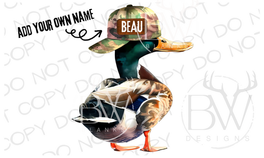 Camo Hat Mallard Duck Hunting Digital Download PNG