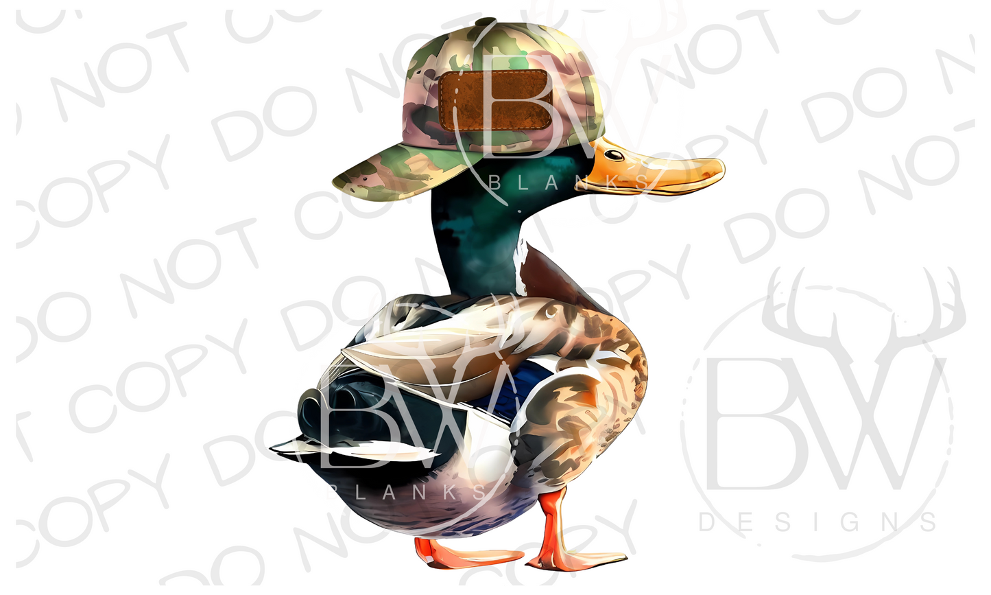 Camo Hat Mallard Duck Hunting Digital Download PNG