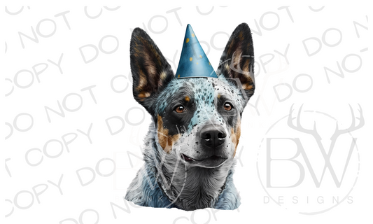 Blue Heeler Birthday Digital Download PNG