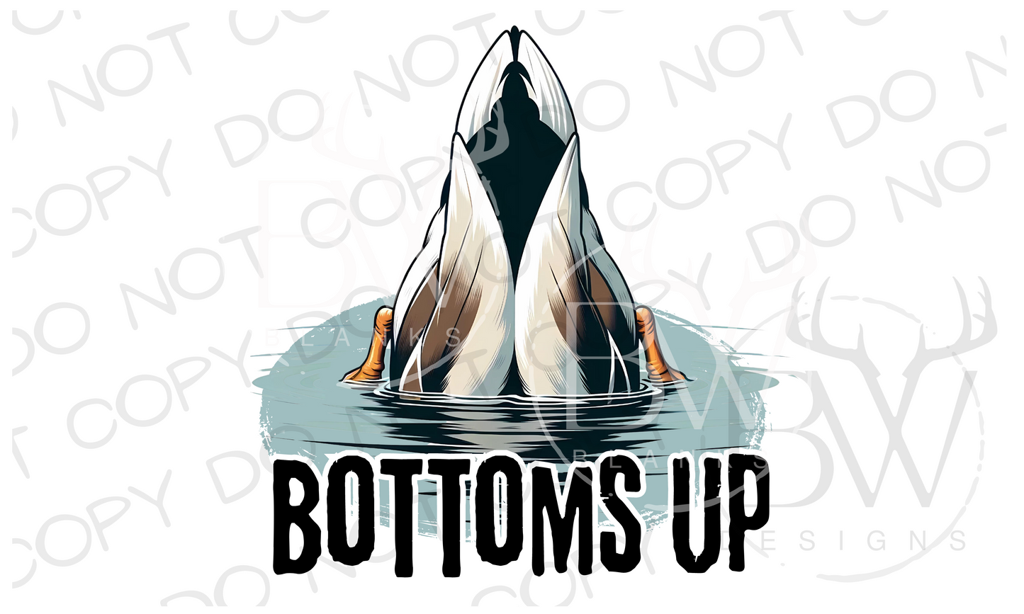 Bottoms Up Duck Hunting Digital Download PNG