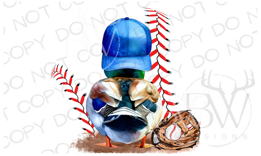 Baseball Mallard Duck Digital Download PNG