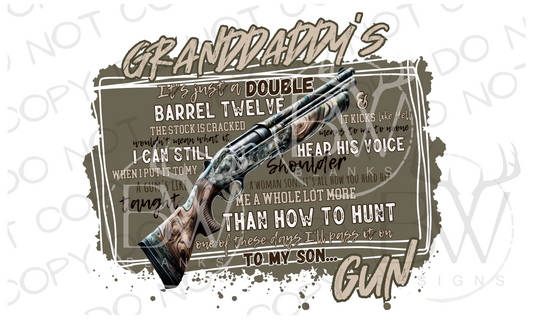 Granddaddy's Gun Hunting Digital Download PNG