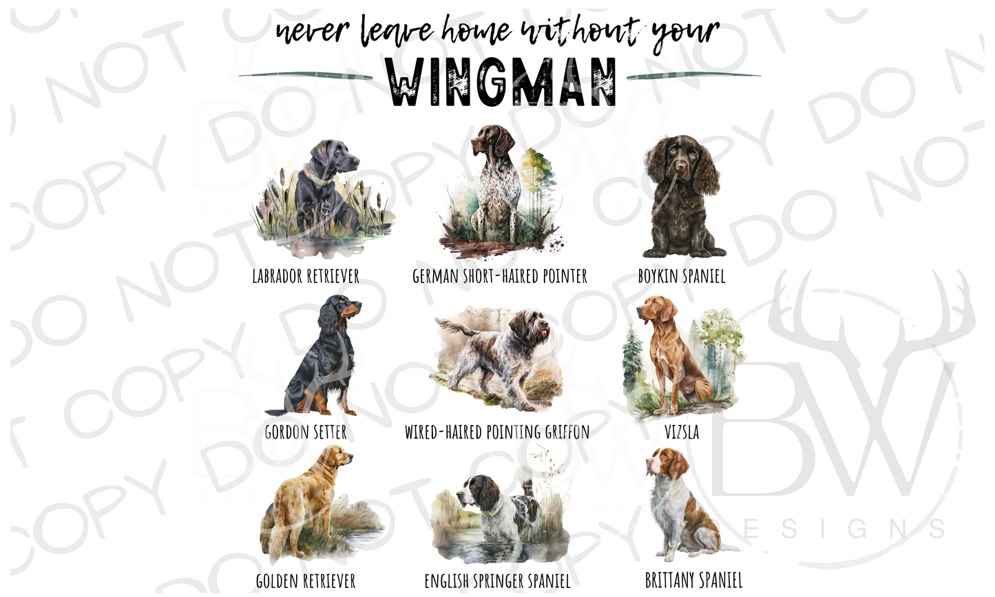 Never Leave Home Without Your Wingman Duck Hunting Digital Download PNG