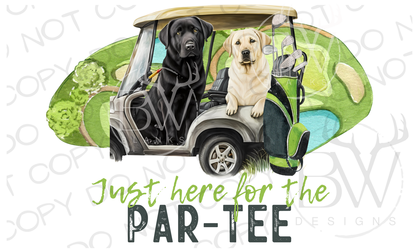 Just Here For the Par-Tee Golf Digital Download PNG