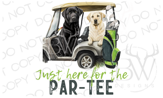 Just Here For the Par-Tee Golf Digital Download PNG