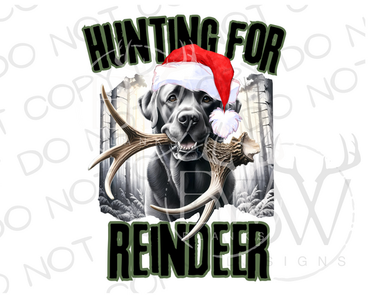 Hunting for Reindeer Deer Hunting Christmas Digital Download PNG