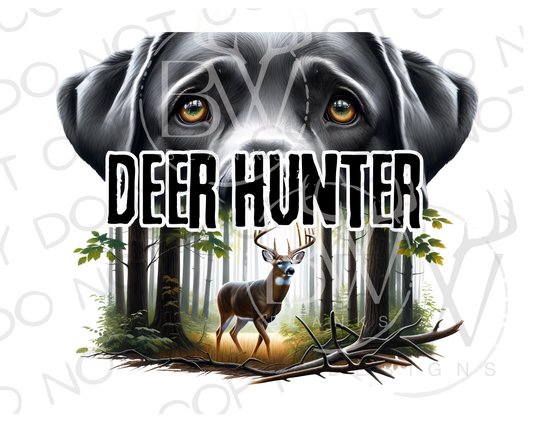 Deer Hunter Black Lab Deer Hunting Digital Download PNG