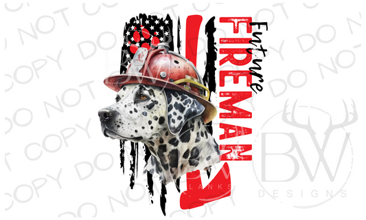 Future Fireman Firefighter Digital Download PNG