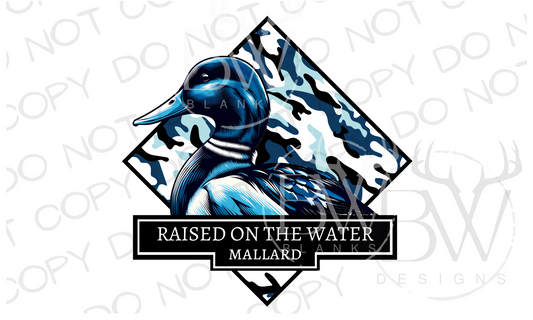 Raised on the Water Mallard Duck Hunting Digital Download PNG