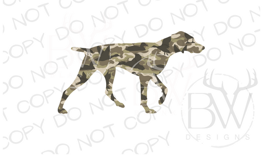 Duck Camo Pointer Hunting Dog Digital Download PNG