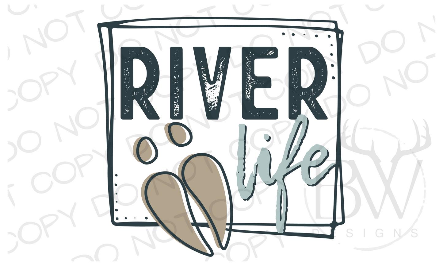 River Life Summer Digital Download PNG