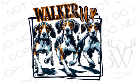 Walker Up Trio Walker Hunting Dog Digital Download PNG