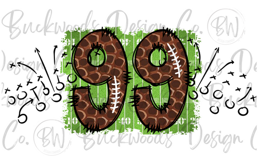 99 Doodle Football Jersey Numbers Football Digital Download PNG