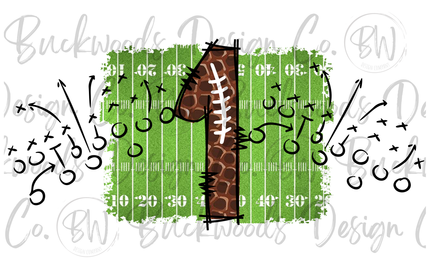 1 Doodle Football Jersey Numbers Football Digital Download PNG